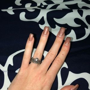 Princess Pandora Ring WITH stackable ring